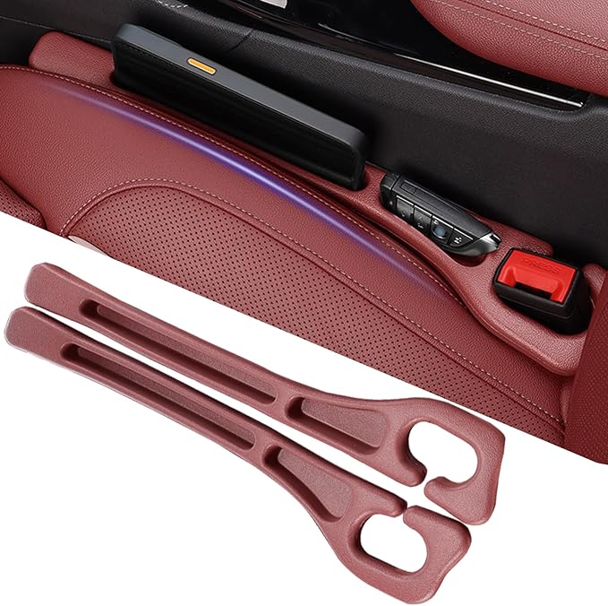 YLXGT Car Seat Gap Filler Organizer Universal for Car SUV Truck Accessories Seat Gap Plug Blocker with Storage Slot Red 2 Pack