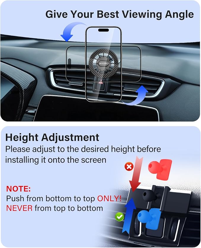 SKYLOTEC Car Phone Holder for Jeep Renegade 2015 2016 2017 2018 2019 2020 2021 2022 2023 Accessories Automobile Cradles Magnetic Phone Mount Compatible with MagSafe, Strong Magnets Cell Phone Base