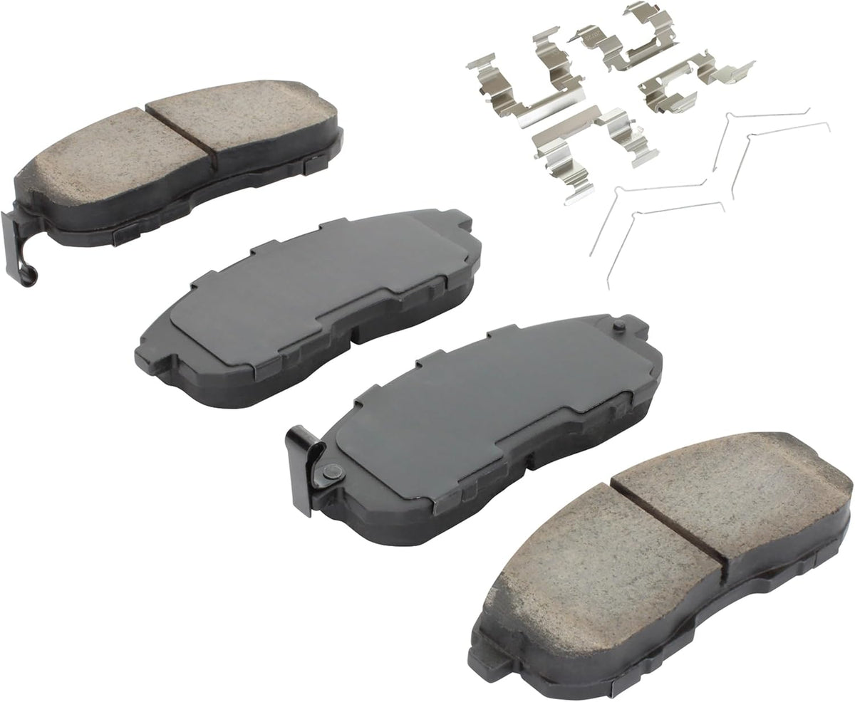 Premium Semi-Metallic Front Brake Pads (1001-0653M) Compatible with INFINITI G20 2001-1999, I30 1999-1996, Nissan Altra EV 2001-1999, Maxima 1999-1989, Sentra 2001-2000 & More