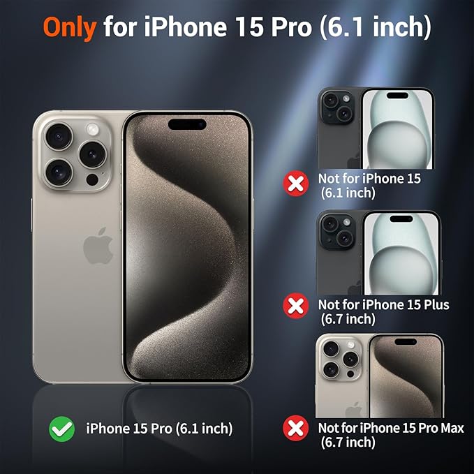 SUPFINE Magnetic for iPhone 15 Pro Case (Compatible with MagSafe) (Military Grade Drop Protection) Translucent Matte Shockproof with Anti-Fingerprint Phone Case,Cangling Green