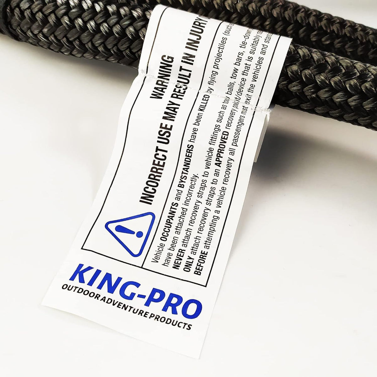 KING-PRO Kinetic Recovery Rope 3/4“x30' Towing Rope 20,000lbs Breaking Strength 100% Nylon Made Heavy Duty Offroad Snatch Strap 30% Elasticity for Full-Size Truck Large SUVs Offroad Vehicels (Blue)