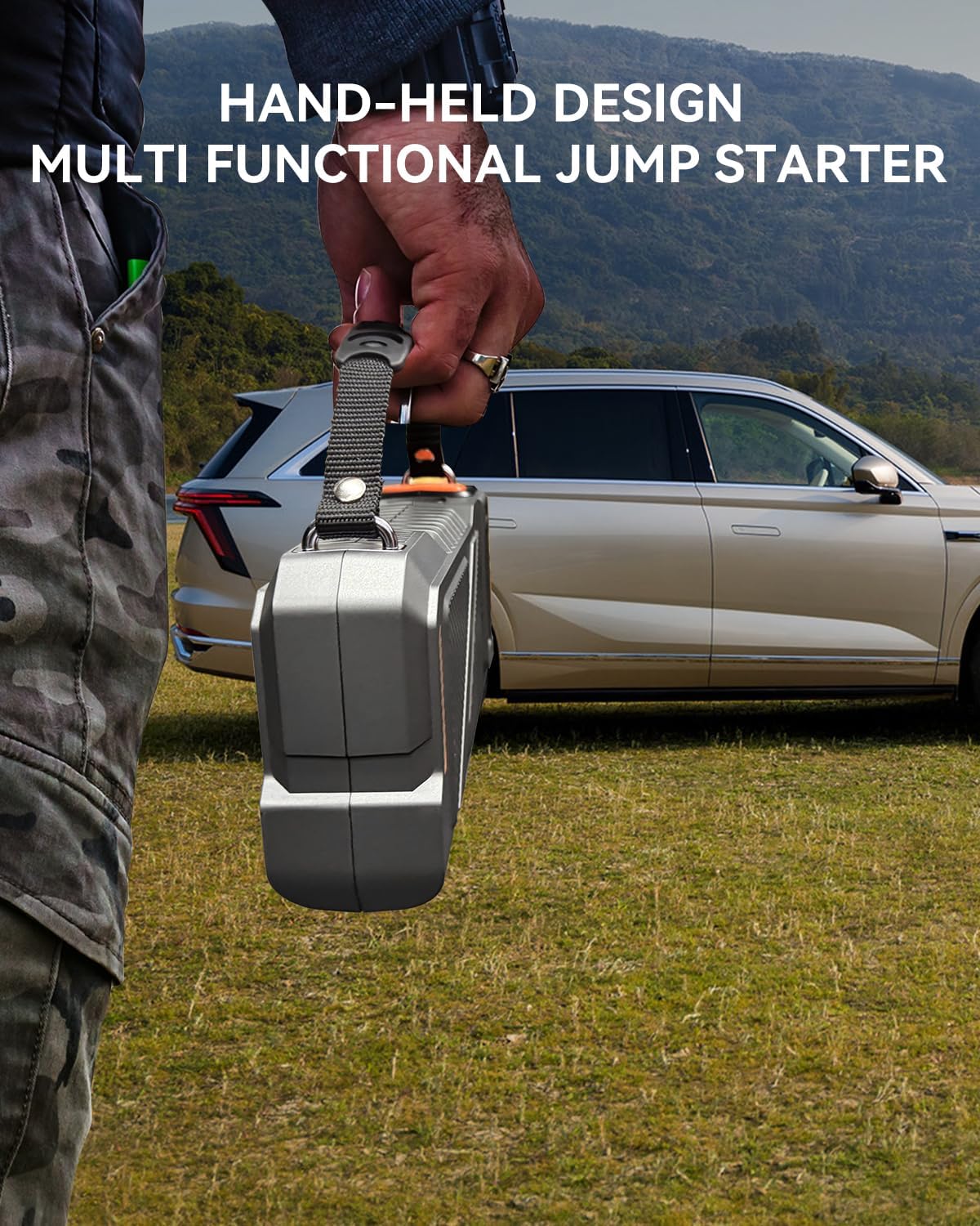 2025 Car Jump Starter with Air Compressor, Portable 6000A 150PSI Car Battery Jump Pack with Digital Tire Inflator for 10L Gas/9L Diesel,12V Power Jump Box