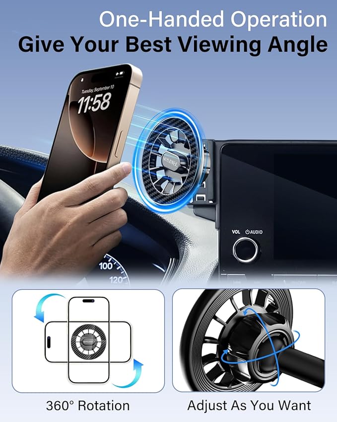 Car Phone Holder for BMW X3 2018-2021/X4 2019-2021 Accessories 10.3/10.25-Inch Screen Fixed Clip, Automobile Cradles Magnetic Phone Mount Compatible with MagSafe, Strong Magnets Cell Phone Base