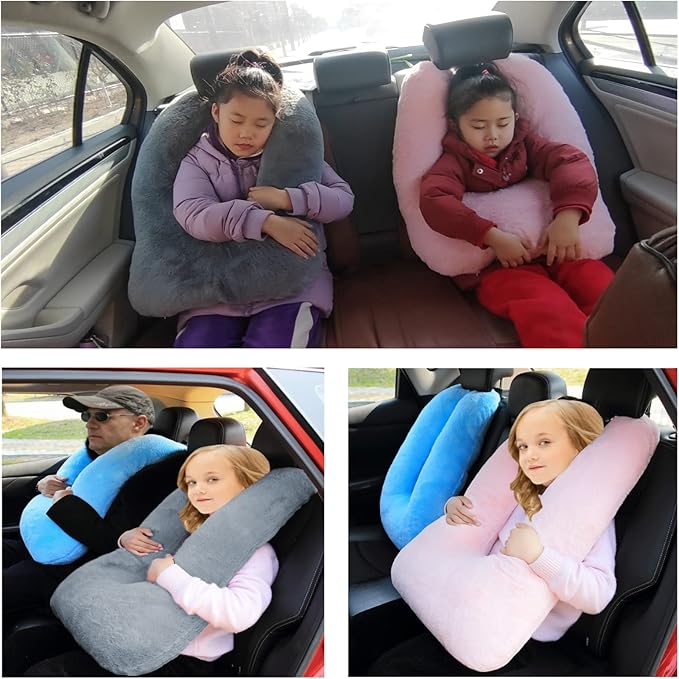 Travel Pillow Car Pillow Kid Car Sleeping The Sleeping Aid for Adults and Kids on Road Trips Kids Travel Pillow Emerald Green