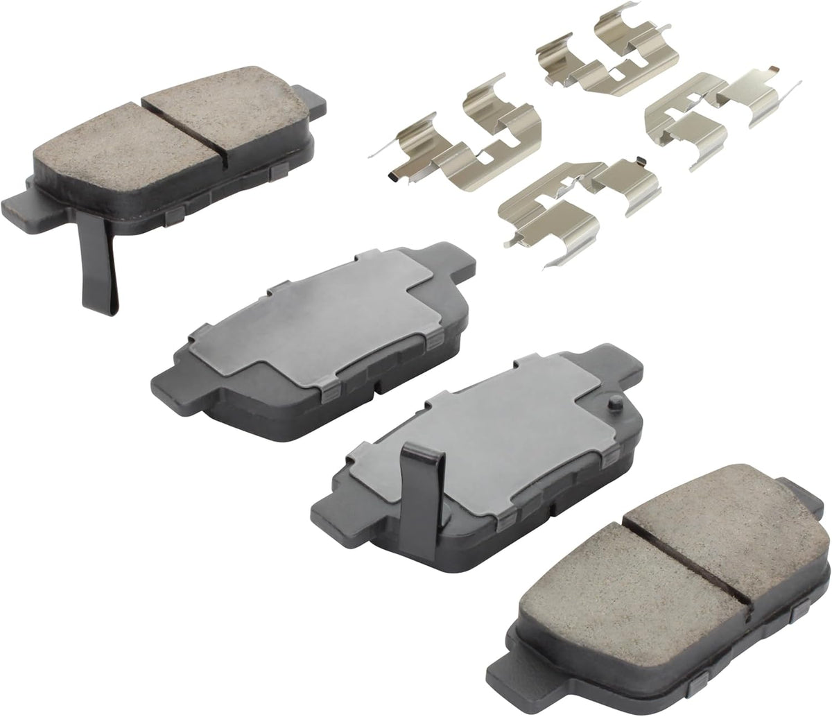 Premium Ceramic Rear Brake Pads (1001-1103C) Compatible with Acura TL 2009-2014, Ford Ranger 2012-2012, Honda Ridgeline 2006-2014