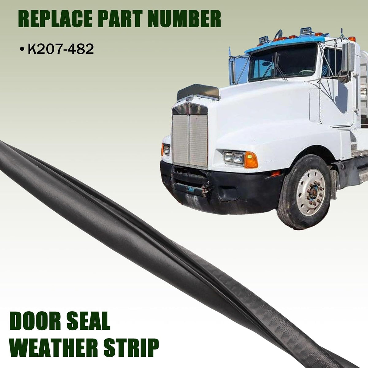 ZONFANT Cab Rubber Weatherstrip Car Door Seal Compatible with Kenworth Vehicle T600 T800 W900 with Superior Sealing and Noise Reduction, Replace#K207-482