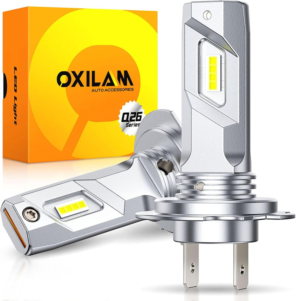 OXILAM H7 LED Light Bulbs, 40000LM Super Brighter 6500K H7 Fog Bulbs, Plug and Play, Off-Road Use or Fog Light, Pack of 2