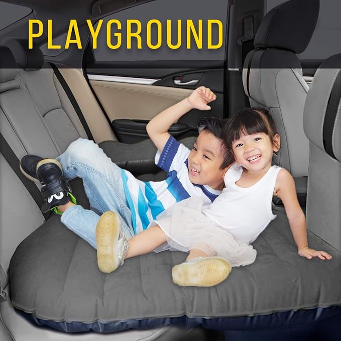 Zento Deals Truck and Car Air Mattress Backseat Bed - Premium Quality Portable Car Inflatable Mattress with 2 Pillows Universal fit (1 Pack)