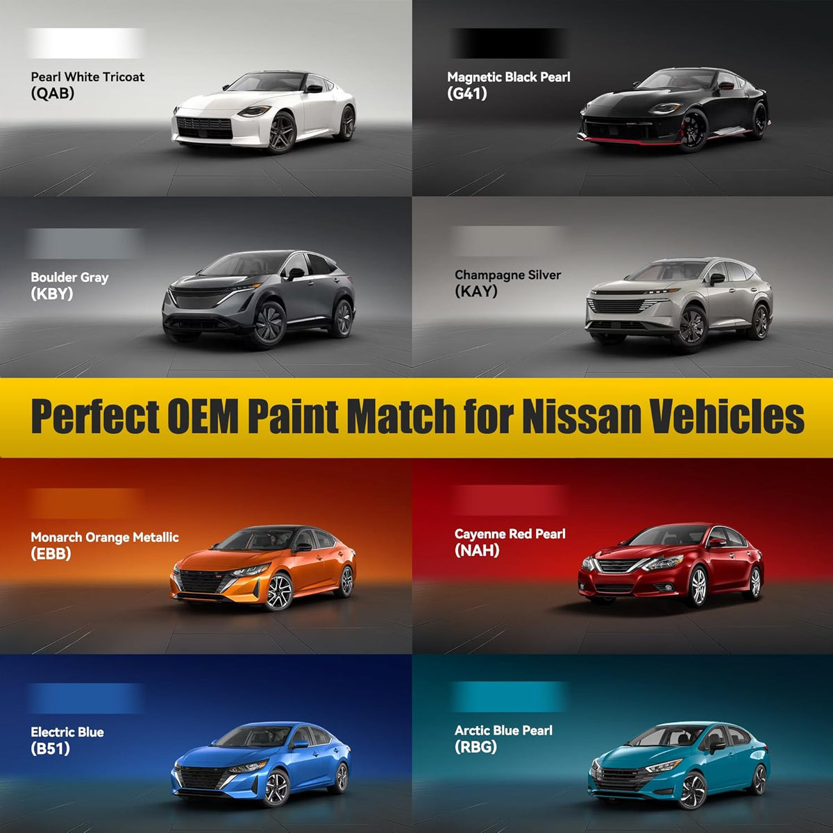 Glacier White/White(QAK) Touch Up Paint Compatible with Nissan, Exact Match Car Paint Pen Automotive Scratch Repair Remover Kit Quick & Easy Solution for Vehile Chips and Nicks