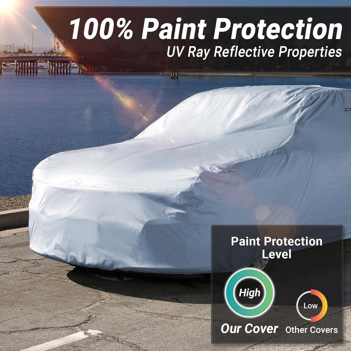 iCarCover Premium Car Cover for 1947-1953 Chevy Business Coupe Heavy Duty Waterproof All-Weather Automobiles Custom Fit Indoor Outdoor UV Snow Protection Covers with Straps and Bag