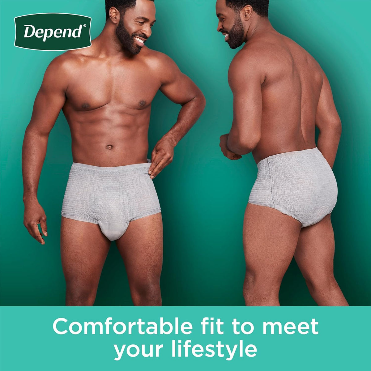 Depend Fresh Protection Adult Incontinence Underwear for Men, Disposable, Maximum, Extra-Large, Grey, 68 Count (2 Packs of 34), Packaging May Vary