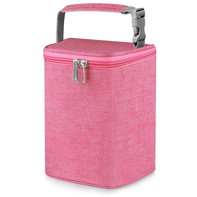 Accmor Breastmilk Cooler Bag, Baby Bottle Cooler Bags, Insulated Tote Bags On The Go, Fits 4 Large 8oz Bottles, for Nursing Mom Daycare Travel