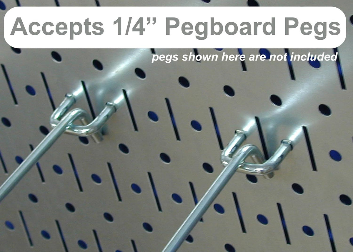 Wall Control Pegboard Organizer 4 ft. Metal Pegboard Standard Tool Storage Kit with Galvanized Toolboard and Black Accessories