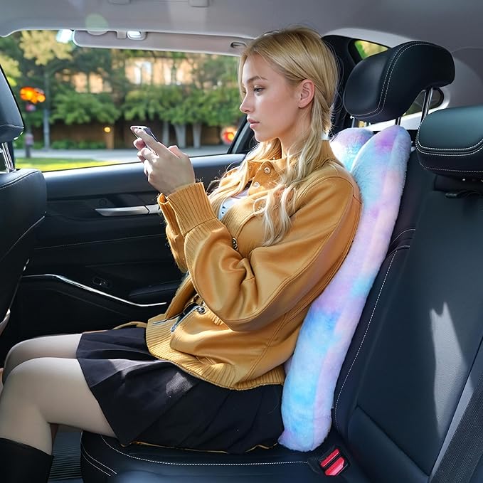 Children Travel Pillow Car Pillow Removable U-Shaped Pillow for Adults to Support Head and Body in The Back Seat of Long Car Trips