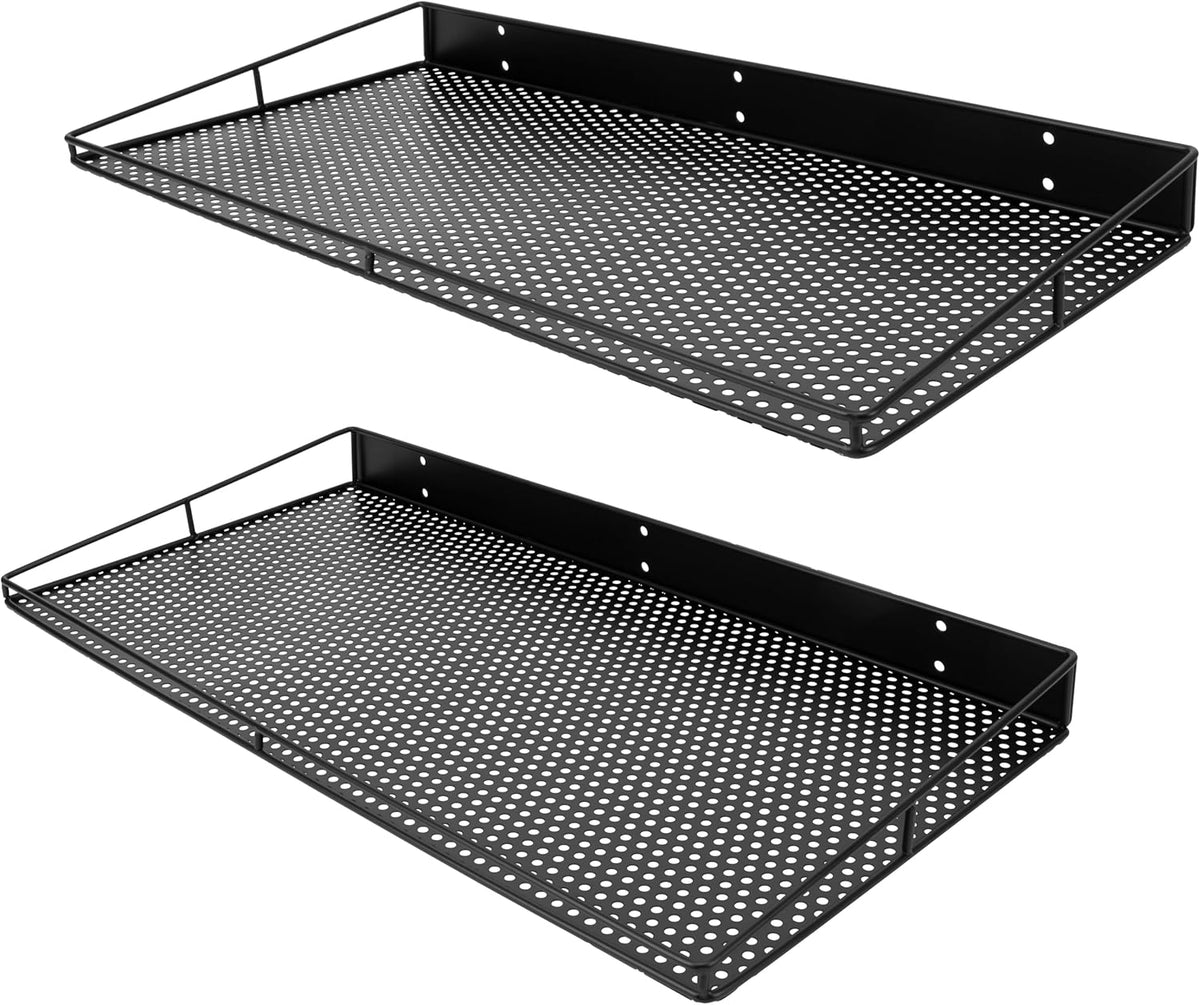 RedCall Heavy-Duty Wall Shelf, 2 Pack Garage Shelf, 23.5" x 12" Large Wall Mounted Shelves for Garage, Laundry Room, Closet, Holds Up to 75 Lbs