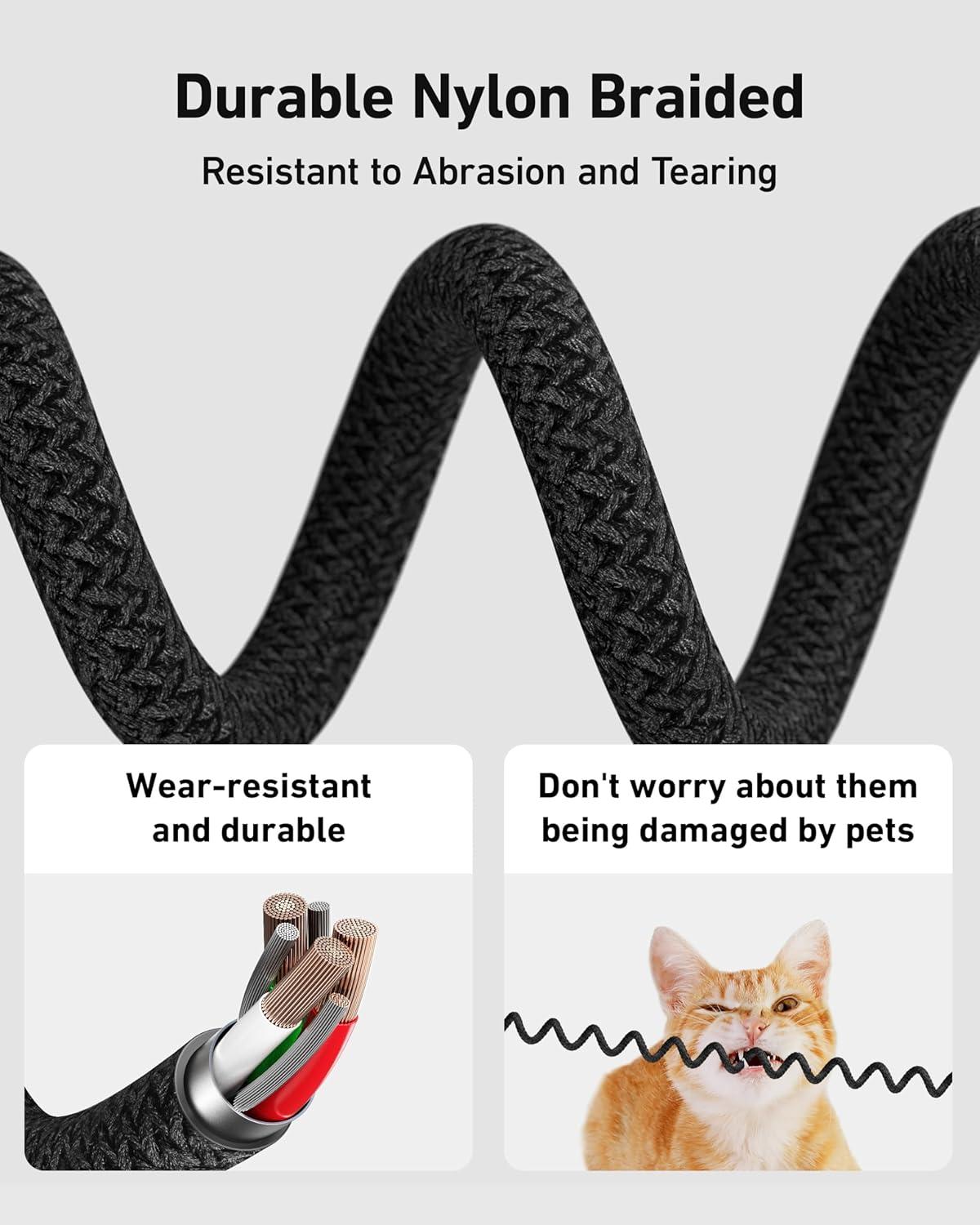 Coiled USB C to USB C and Lightning Cable 2 in 1, 3FT 2Pack Braided Cord Fast Charging Type C Car Charger for iPhone 16 15 14 13 12 11,iPad, Samsung Galaxy, Google Pixel, Moto, LG, TCL Phones