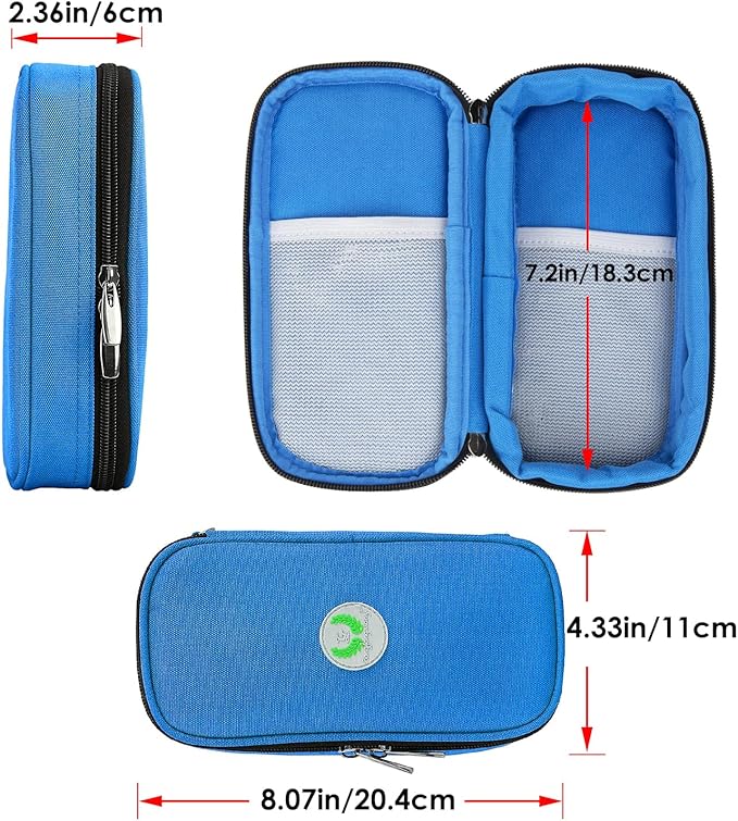 YOUSHARES Insulin Cooler Travel Case - Medication Diabetic Insulated Organizer Portable Cooling Bag for Insulin Pen and Diabetic Supplies with 2 Cooler Ice Pack