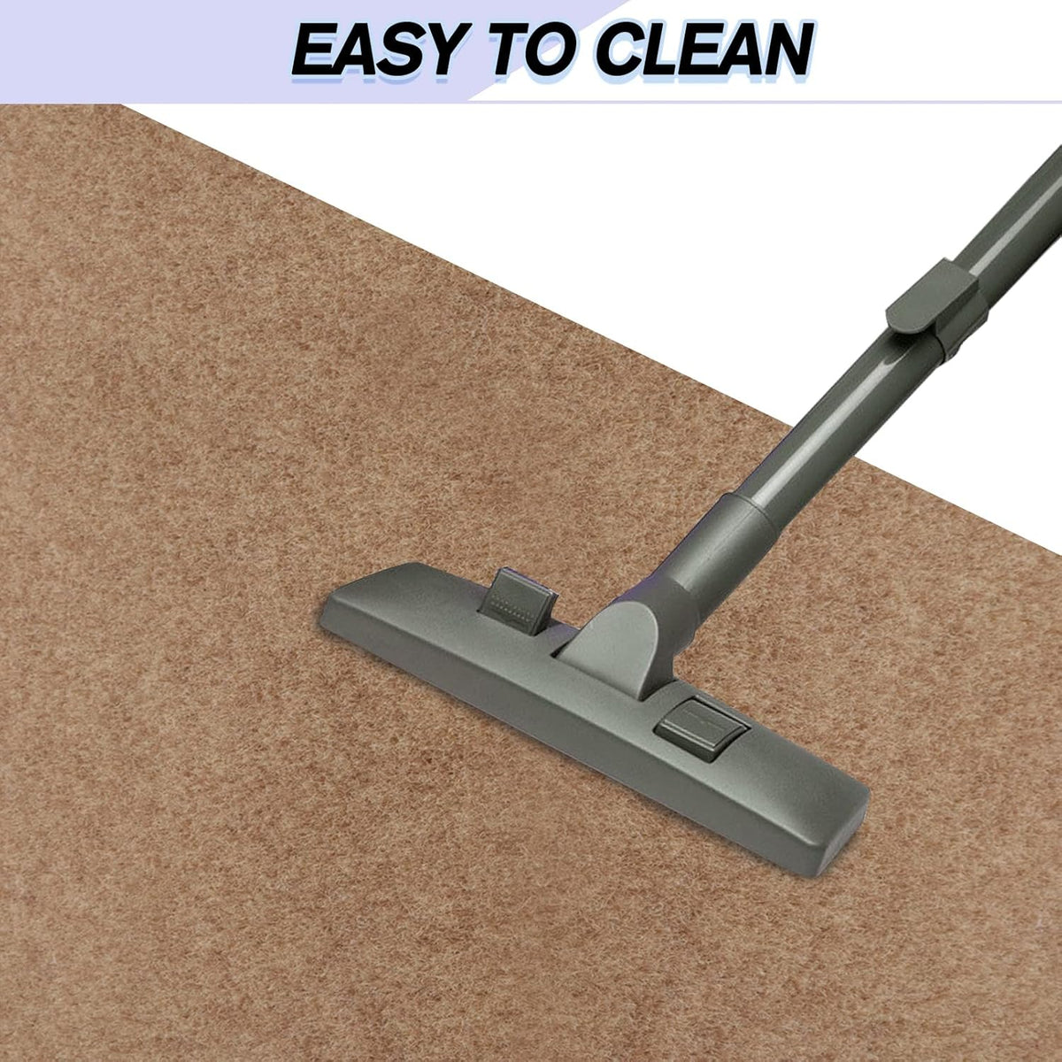 Custom Size Backed Non-Slip Area Rugs Runner, Easy Clean, Waterproof Runner Rugs for Hallway Entryway, Kitchen, Laundry, 2FT x 42FT, Beige