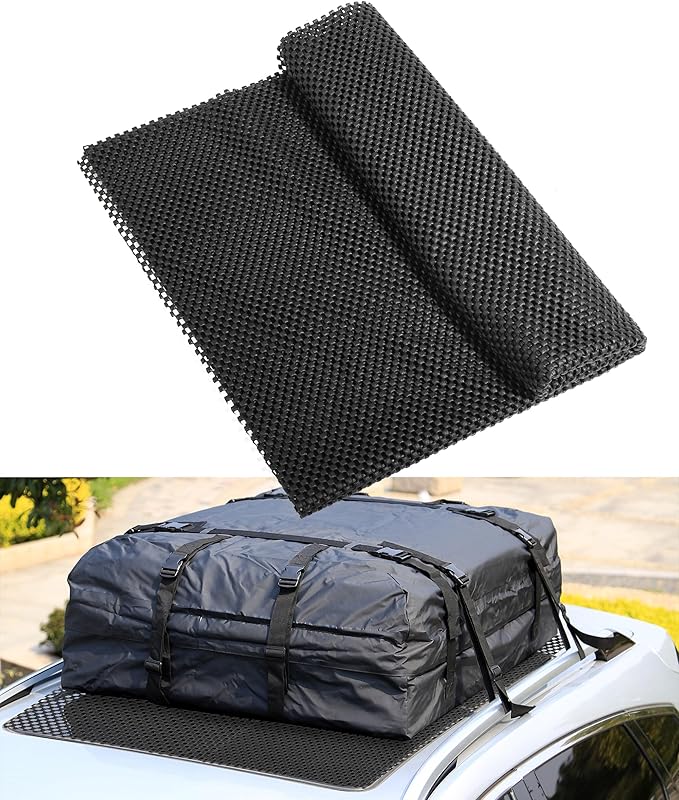 Roof Rack Pads, 51"x43" Rooftop Cargo Bag Mat,Car Accessories Roof Cargo Bag Protective Mat,Roof Mat Car Skid Proof Mat,Universal Roof Rack Pad for Protection from Car Roof Racks,Fits Most Vehicles