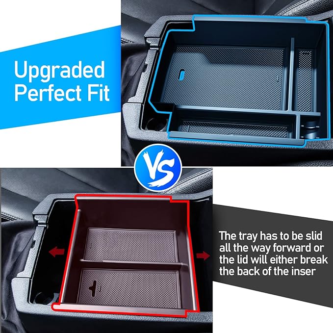 DIAMOOKY Upgraded Center Console Organizer for Toyota 4Runner 2024 2023 2022 2021 2020 2019 2018 2017 2016-2010 Full Size Tray Interior Accessories, Insert Armrest Box Secondary Storage ABS Material