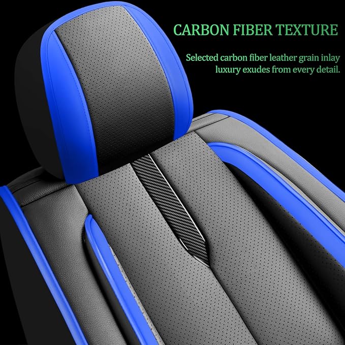 Fit Legacy Car Seat Covers for Subaru Legacy 2008-2023 2024 2025 2026 -Upgraded Premium Waterproof & Breathable Leather,Airbag Compatible,All-Weather Seat Cushion Protector,2 Front/Black-Grey