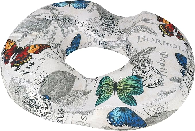 Hemorrhoid Pillows for Sitting Donut Gel Ergonomic Butterfly Seat Cushion for Long Sitting Tailbone Pain After Surgery Relief Office Chair Pillow for Butt Cute Coccyx Car Drivers Postpartum Pregnancy