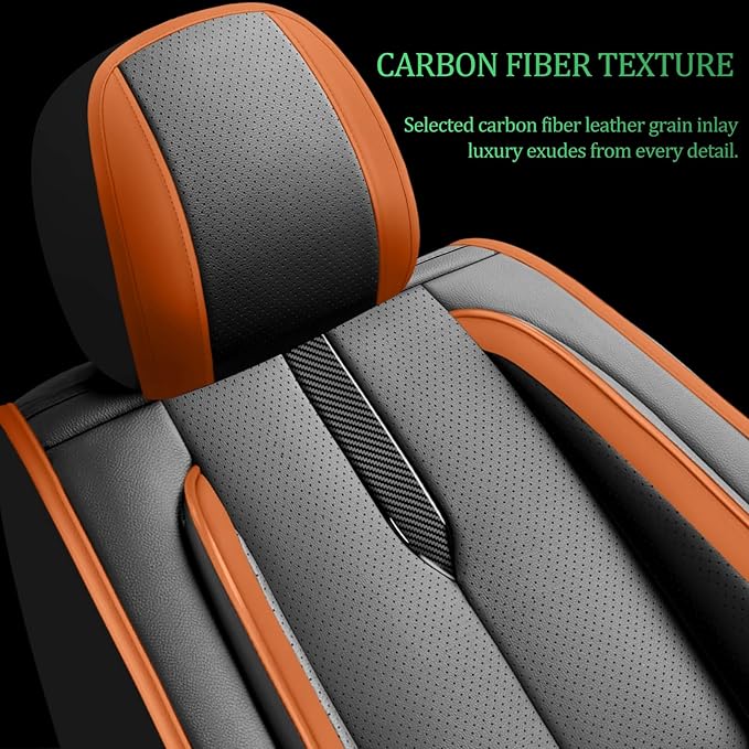 Fit Avalon Car Seat Covers for Toyota Avalon 2001-2024 2025 2026 -Upgraded Premium Waterproof & Breathable Leather,Airbag Compatible,All-Weather Seat Cushion Protector,Full Set,Black-Brown