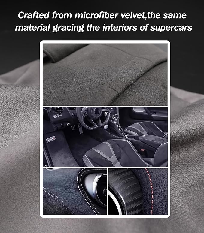 2pcs Car Neck Pillow for headrests,Support Drive Seats Head Cushion Pillows,Microfiber Velvet,Plant-Based Polyester,Thickness & Height Adjustable,11.8x7.5,Inner Liner fillable (Black Color)