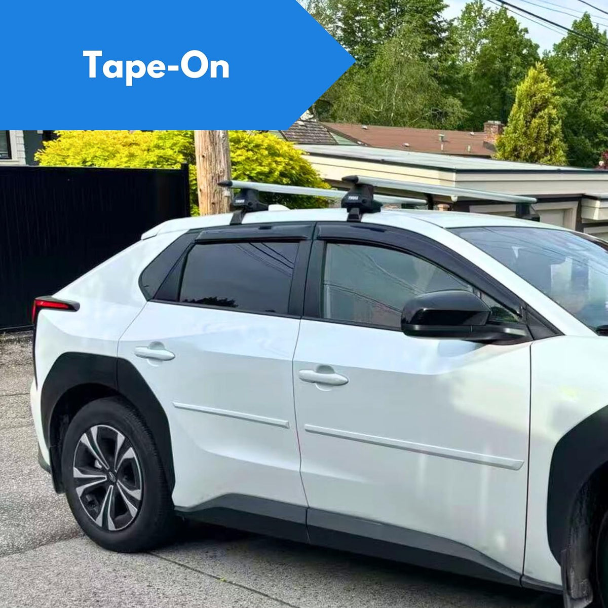 KPY Window Visor Compatible with Mitsubishi Outlander 2022-2024, 4PC Rain Guard Side Window Vent Deflectors Tape-On Style, 2022 2023 2024