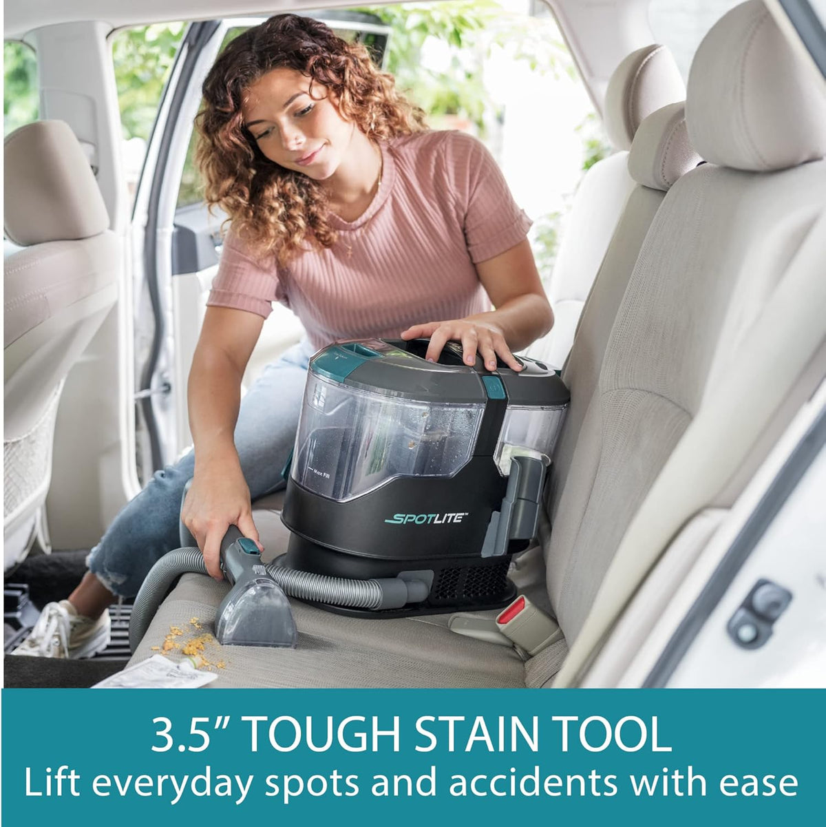 Kenmore KW2001 SpotLite Portable Carpet Spot Cleaner & Pet Stain Remover, 17Kpa Powerful Suction with Versatile Tools for Upholstery, Couches, Car and Auto Detailer, Gray