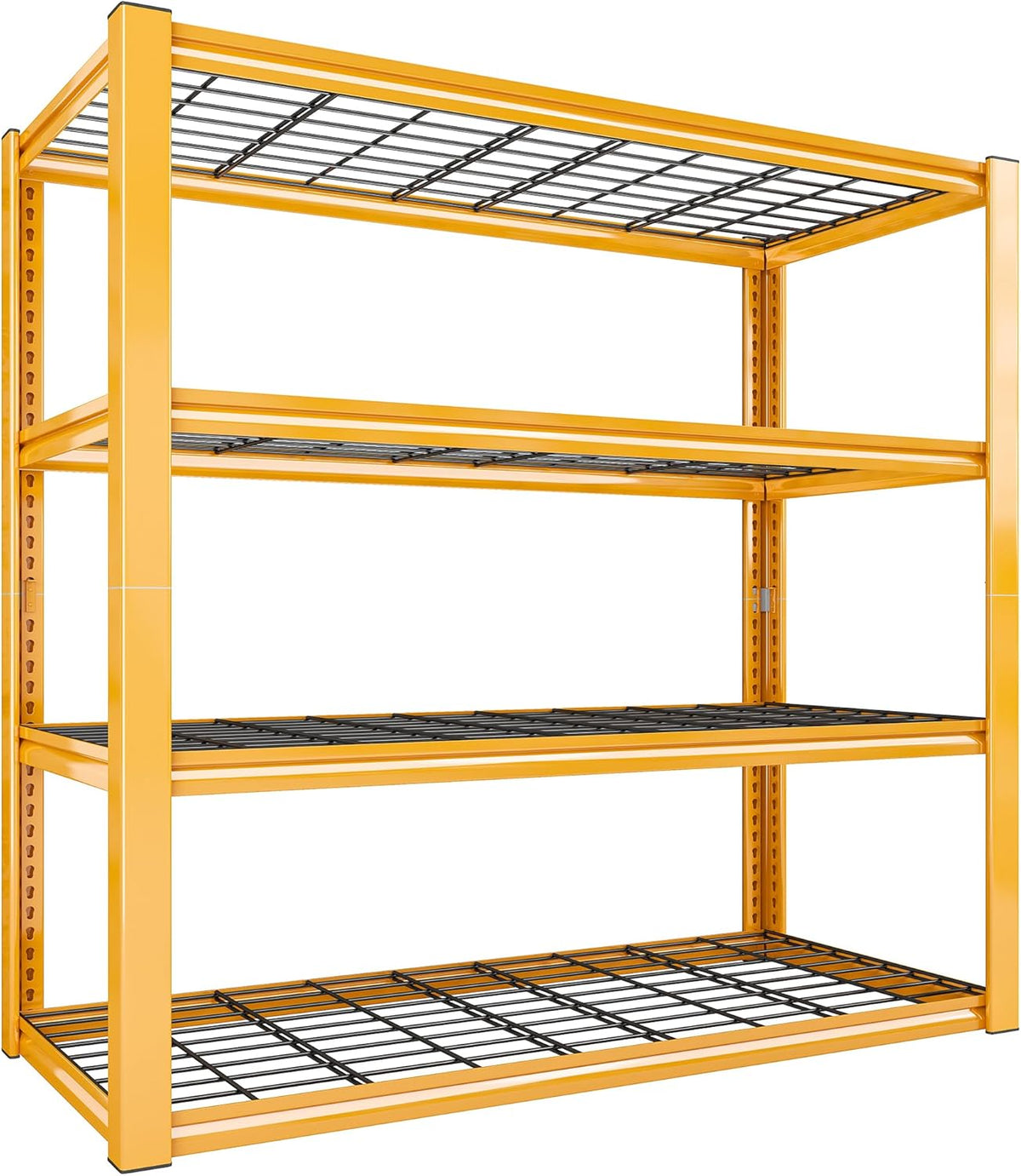 REIBII 40" W Garage Shelving Heavy Duty Metal Shelving 2200LBS Storage Shelves 4 Tier Garage Shelves Adjustable Metal Shelf for Warehouse Basement Pantry Kitchen 40" W x 19.7" D x 59.9" H, Orange