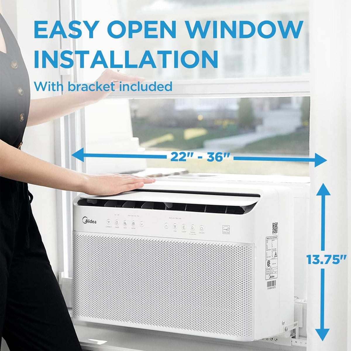 Midea MAW08V1QWT U-Shaped AC Window Air Conditioner