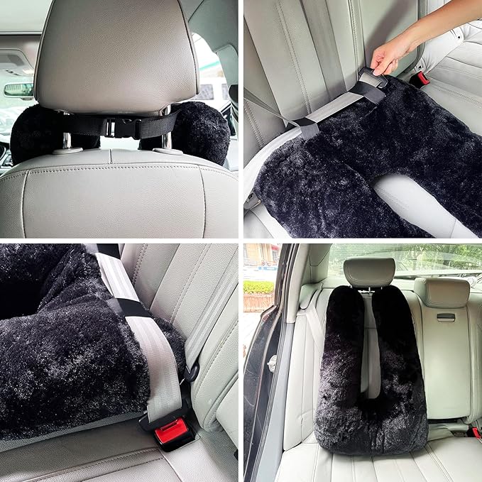 Kids Neck Pillow for Travel Provides Double Support to The Head and Neck in Any Sleeping Position on Flights, Car, and at Home, Comfortable Airplane Travel Pillow