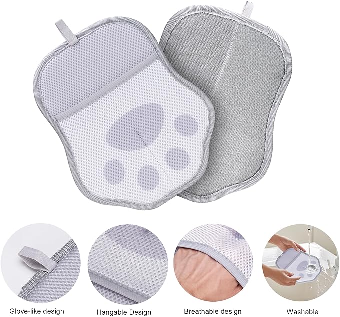Pet Hair Removal Glove for Cats & Dogs, Reusable Electrostatic Pet Hair Remover Tool, Lint Brush for Couch, Clothing, Carpet, Car Seat