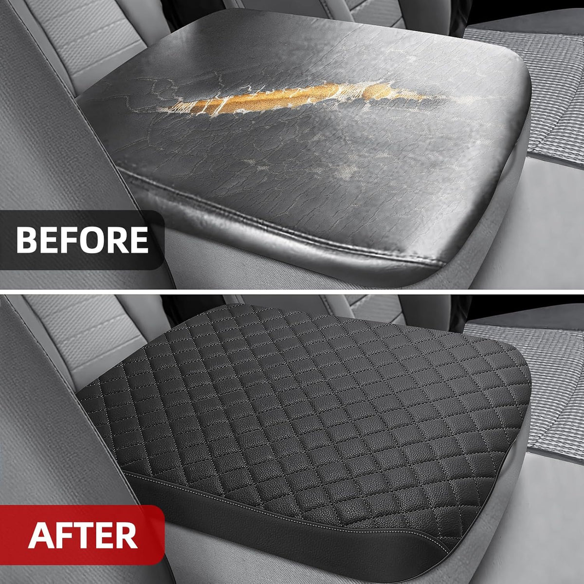 Center Console Cover Fit for 2002-2012 Ram 1500 2500 3500 Jump Seat Console, Comfortable Armrest Cover Protector Customized Car Accessories, Middle Console Cover