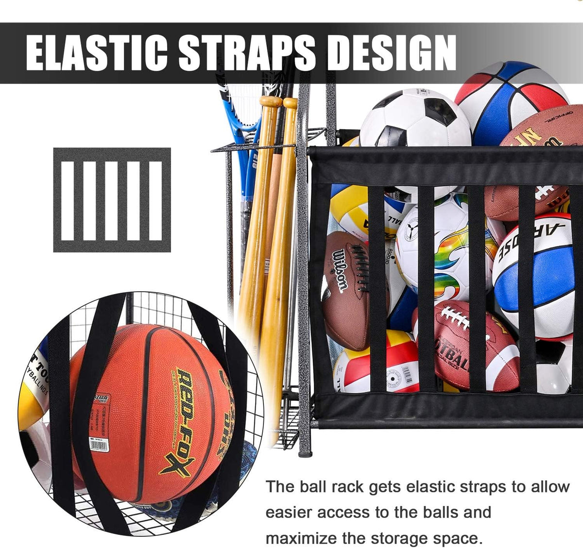 Mythinglogic Garage Sports Equipment Storage, 2 Golf Bag Storage Stand and Other Sports Equipment Storage Rack, Garage Organizer System