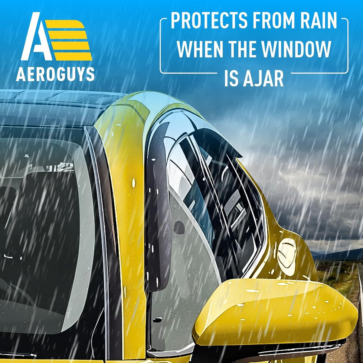 Extra Durable Window Deflectors Tape-On Window Visors Rain Guards Fit for Toyota Camry 2025 Sedan, Sun Visors, Wind Vent for Shades, Exterior Car Accessories - 4 pcs. AG0852
