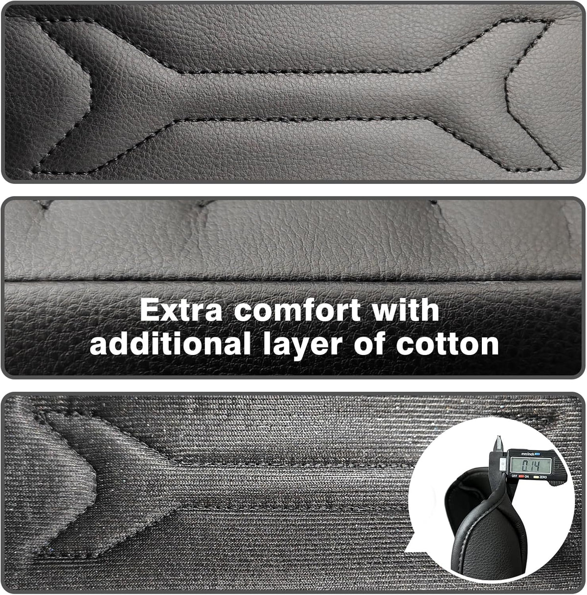 Muslogy for 2024 2025 Atlas & Cross Sport Center Console Pad Armrest Cover Protector Vegan Leather Extra Soft Armrest Box Lid Pad Compatible with Volkswagen Atlas/Cross Sport Accessories (V2_Black)