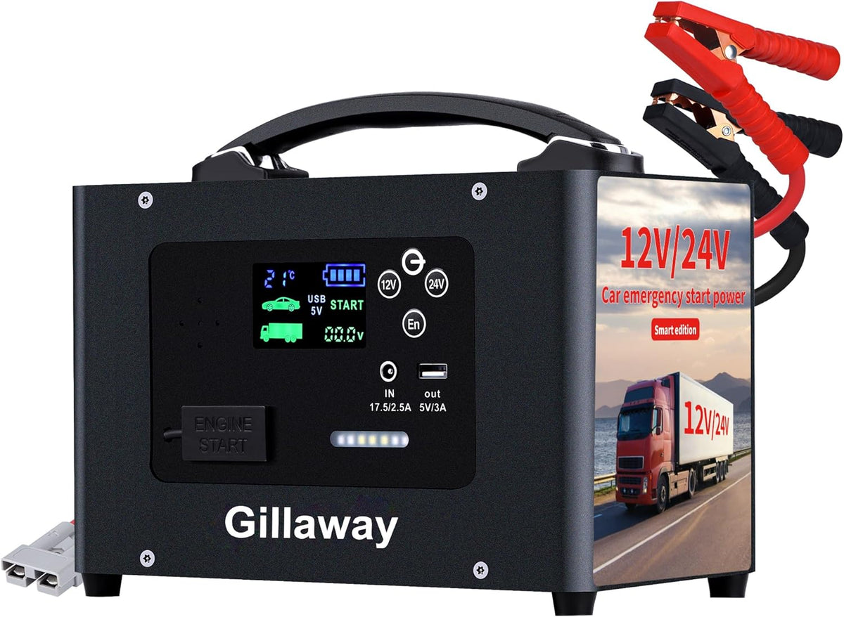 10000A Jump Starter, 24V 155WH Car Jump Starter Battery Pack for All Gas & All Diesel Engine, Portable Truck Jump Starter, Power Station for Camping Essentials, Portable Power Bank (V10-1)