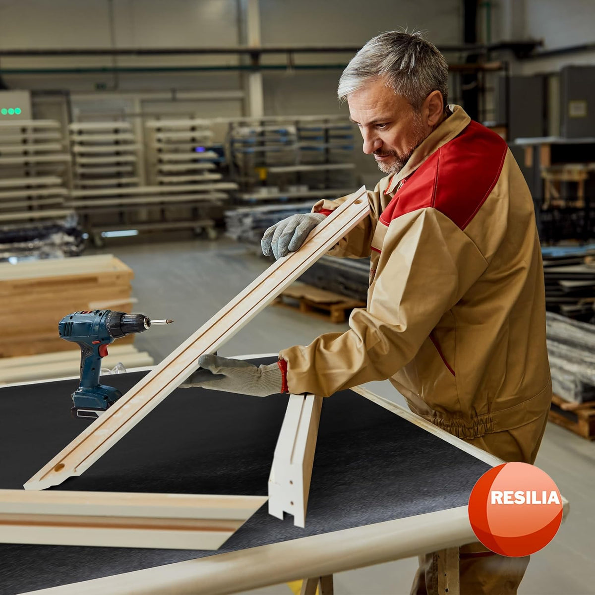 RESILIA Work Bench Mat - 24" X 96", Scratch-Resistant PVC Mats - Protect Your Workbench, Table, or Tool Station from Painting, Woodworking, Crafting, Building, & More, Black, Made in The USA