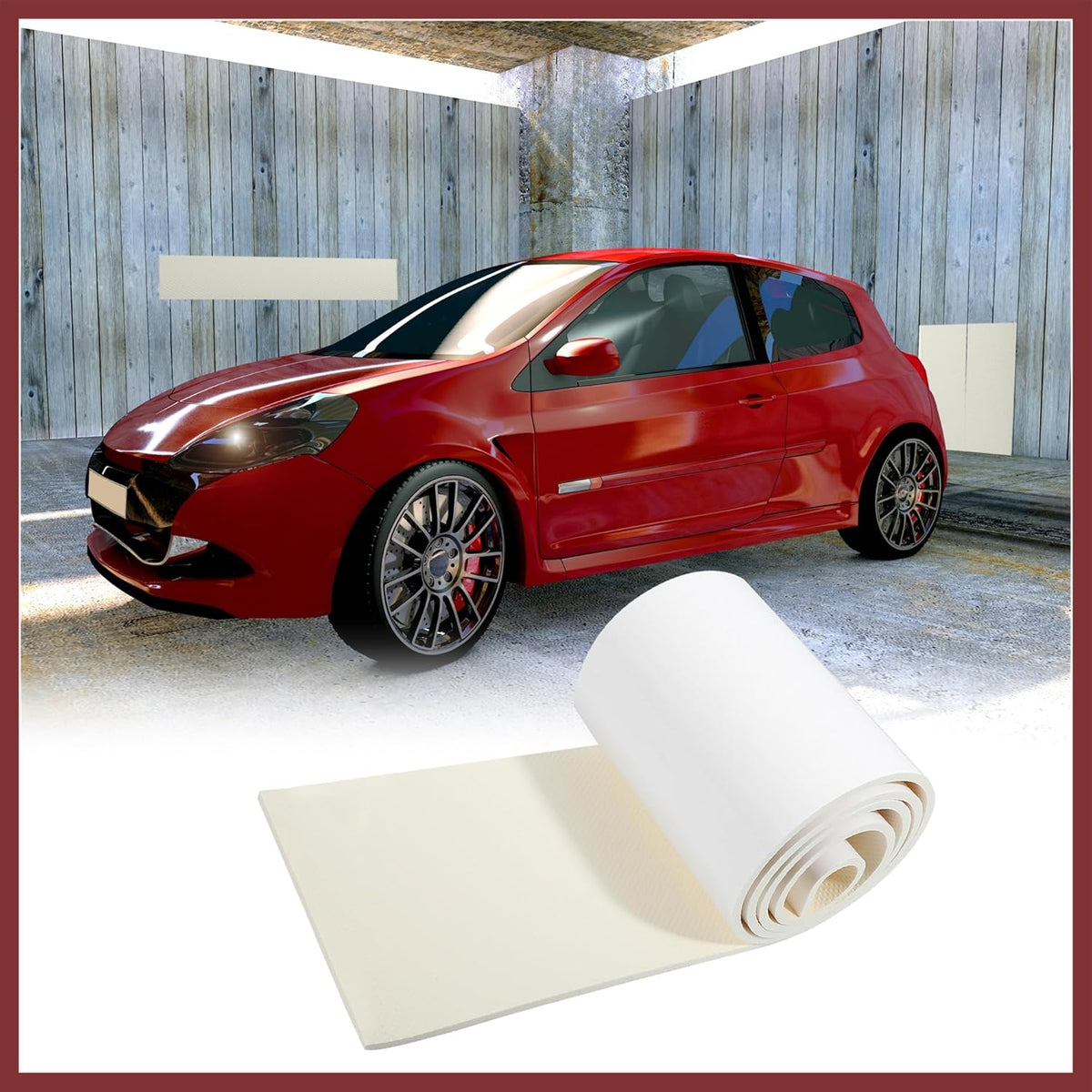 2000x200x6.5mm Car Garage Wall Guard Door Bumper Universal Protector Anti Collision Waterproof White Replace Parts