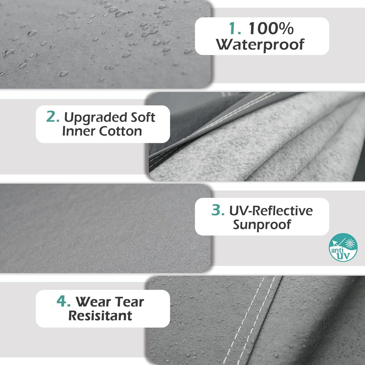 16 Layers Large Truck Cover Waterproof All Weater, Heavy Duty Pickup Truck Cover for RAM 2500 3500, Silverado 1500 2500 3500, F-Series F-250 F-350, Toyota Tundra etc. Length up to 262 inch.