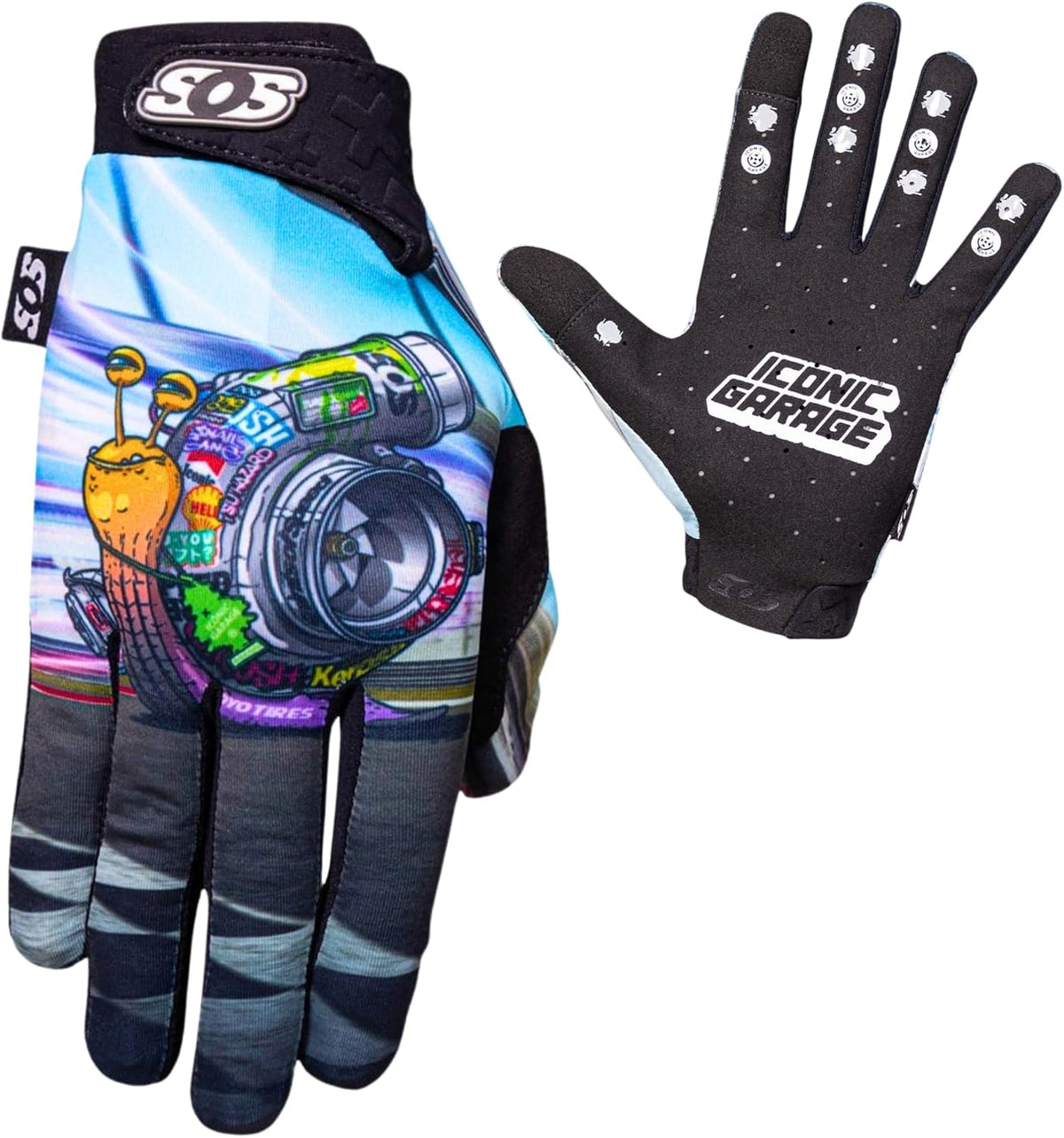 Saints of Speed Dirt Bike Gloves – Motocross, Mountain Bike, Motorcycle, BMX, Jetski, Sim, Karting, Airsoft, Paintball, Driving & Racing Bike Gloves + Phone & Touch Screen Capable