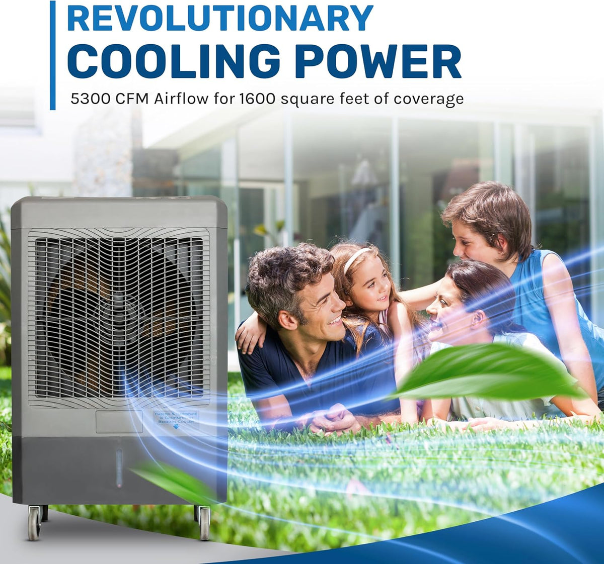 Hessaire MC61M 5,300 CFM 3-Speed Portable Evaporative Cooler