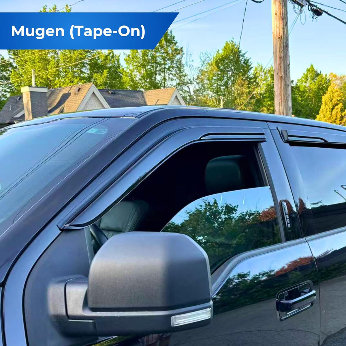 KPY Window Visor Compatible with Subaru Outback 2015-2019, 4PC Rain Guard Side Window Vent Deflectors Tape-On Mugen Style, 2015 2016 2017 2018 2019