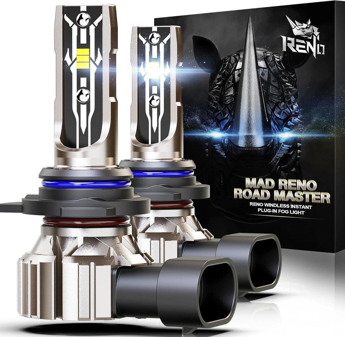RENO 9012 Bulb, 9012 Fog Lights Bulb, 9012 Light Bulbs Fanless In Line Car Fog Bulb Plug and Play, Pack of 2