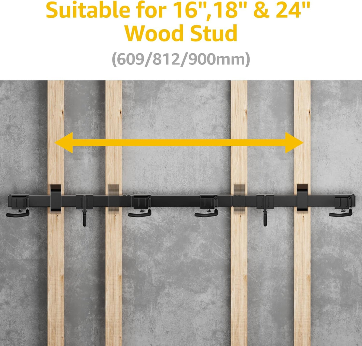 monTEK Enhanced Bike Storage Rack, Adjustable 4-Bike and 2-Helmet Hangers for Indoor Bike Storage, Customizable for Various Bike Sizes, Heavy-Duty Steel Bike Wall Mount, Max Load 265lbs, 48-in