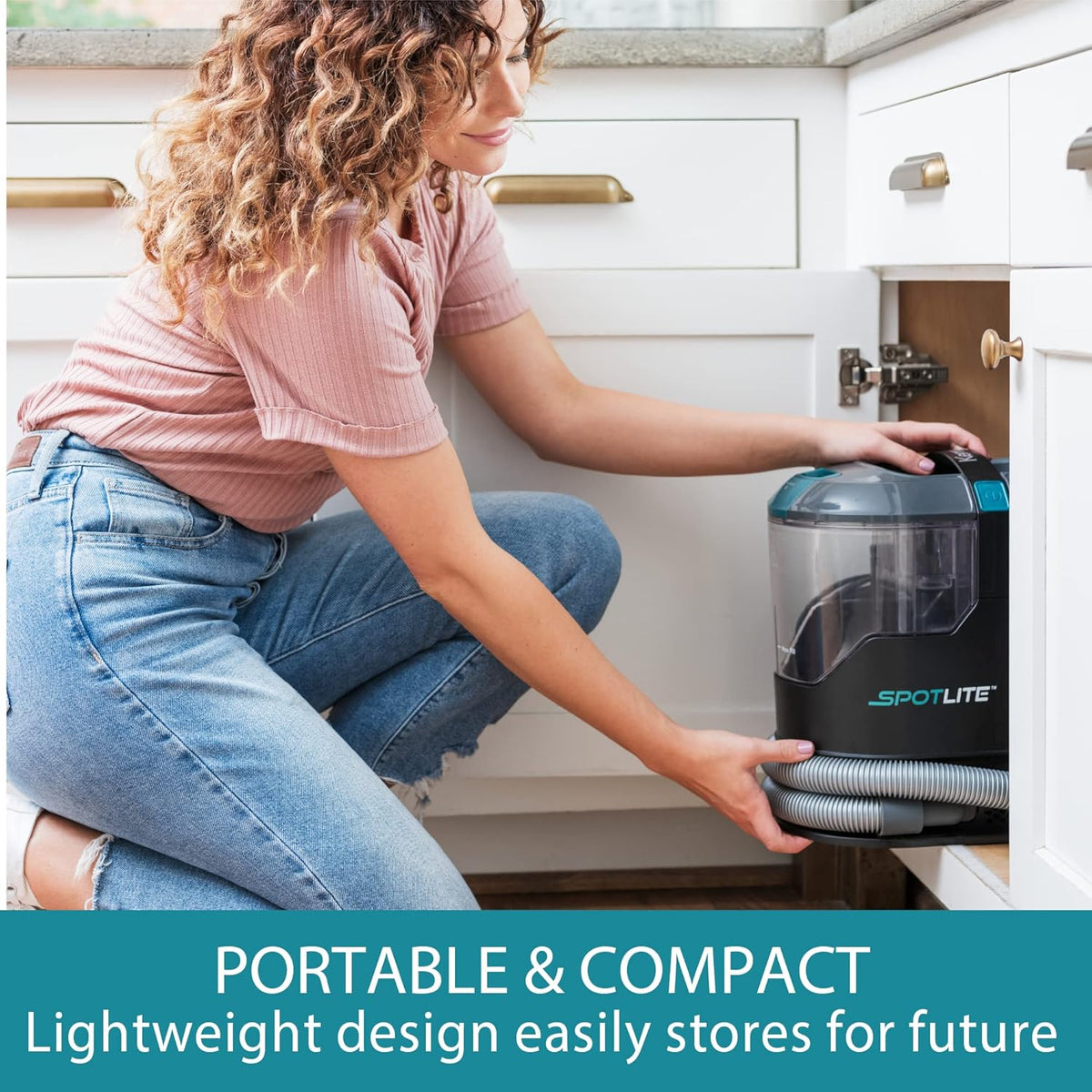 Kenmore KW2001 SpotLite Portable Carpet Spot Cleaner & Pet Stain Remover, 17Kpa Powerful Suction with Versatile Tools for Upholstery, Couches, Car and Auto Detailer, Gray