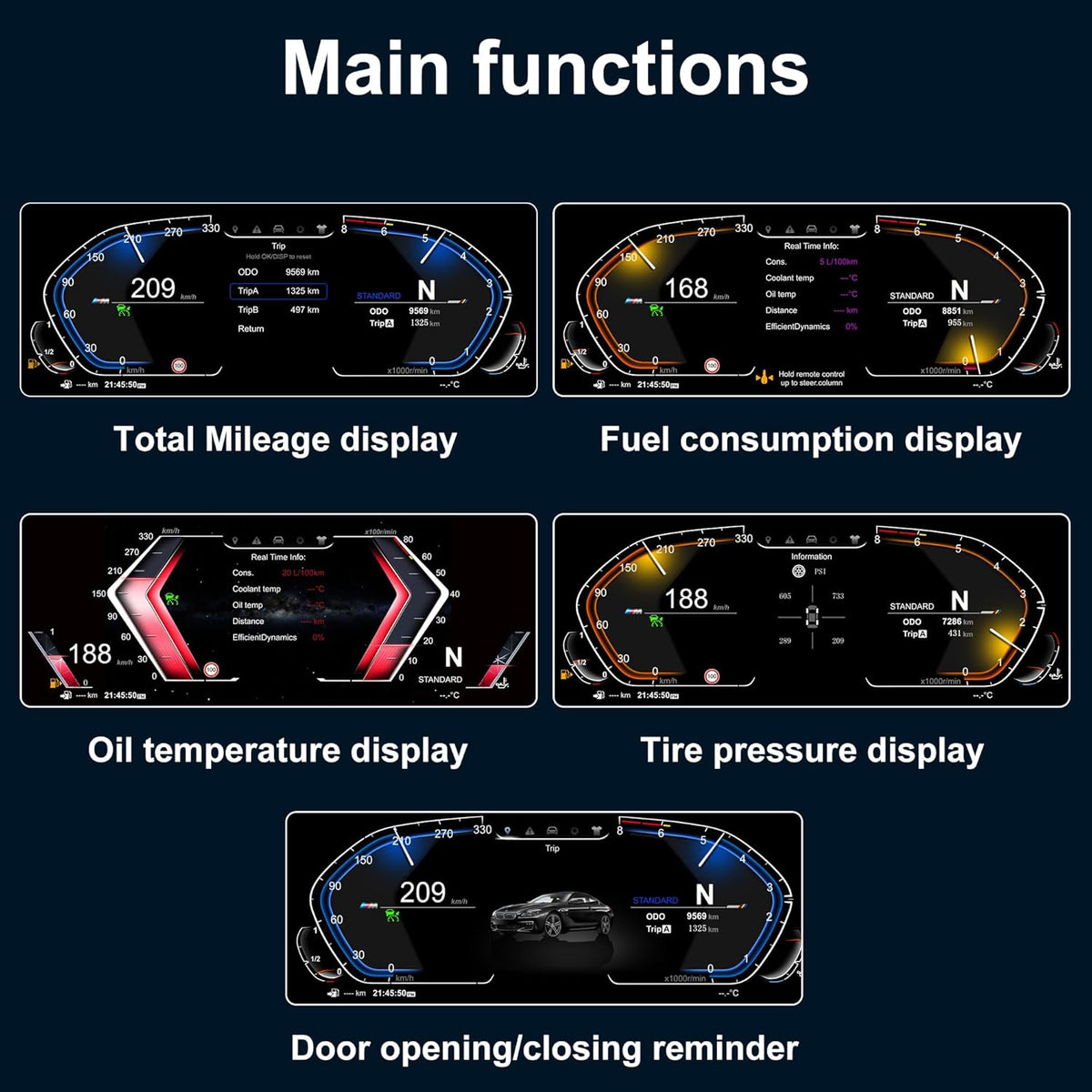 Speedometer Instrument for BMW E87 2006-2011 CCC CIC Linux System Original Car Information Display Digital Cluster Dashboard Screen