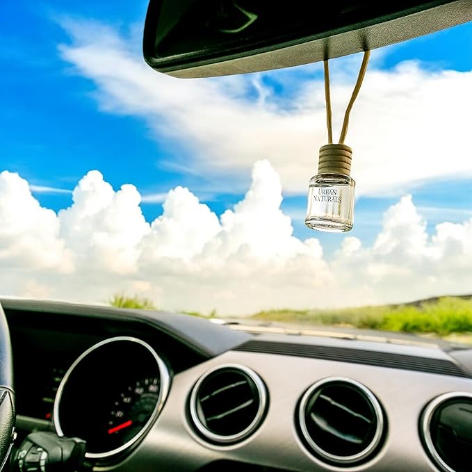 Urban Naturals Car Air Freshener Pine Forest Scent Diffuser, Long Lasting Car Fresheners Made in USA, Odor Eliminating Technology, Hanging Auto Accessories + Vent Clip (3 Pack)
